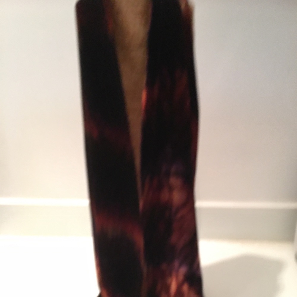 Velvety brown accent scarf